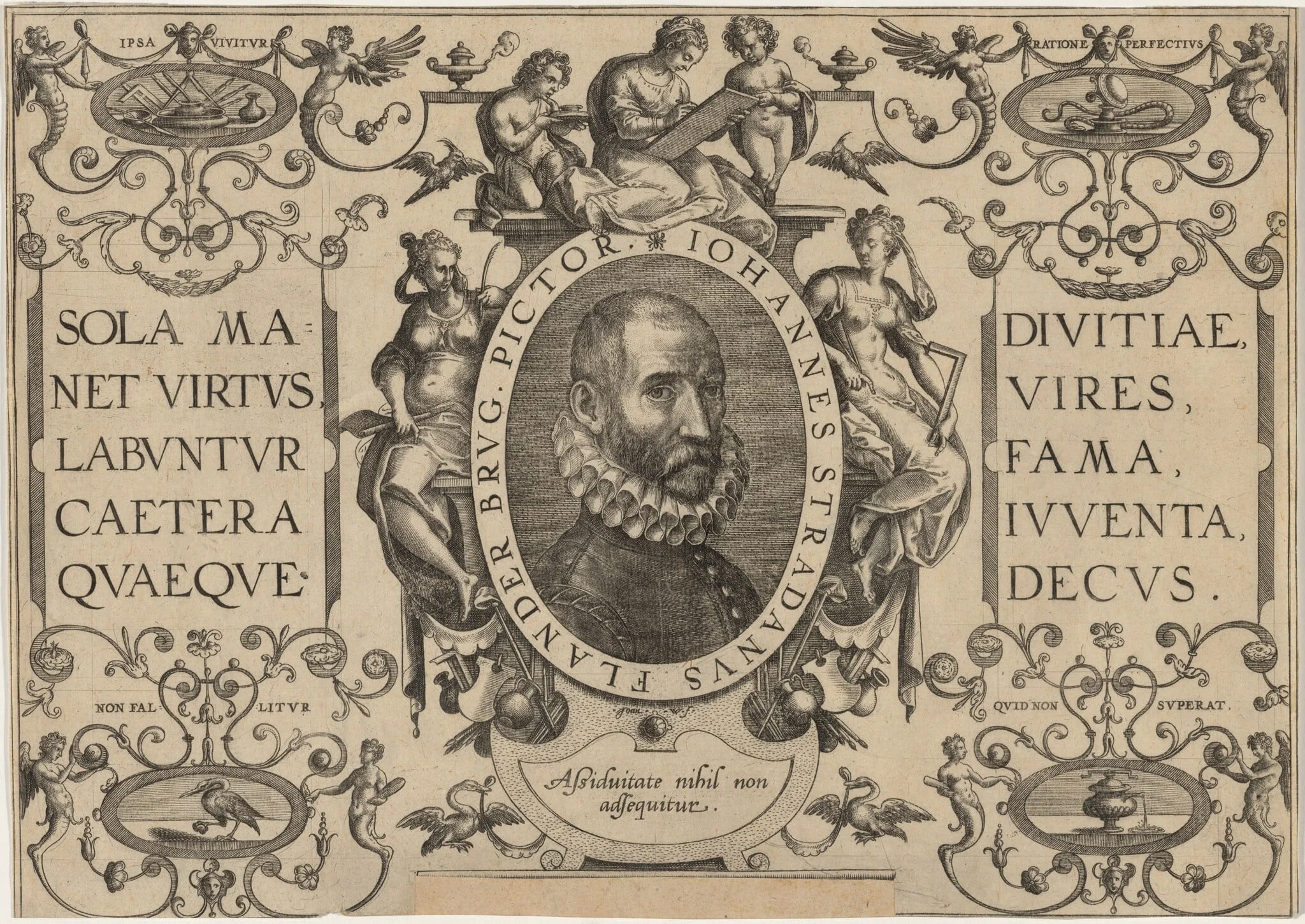 Jan van der Straet, Artist, detail