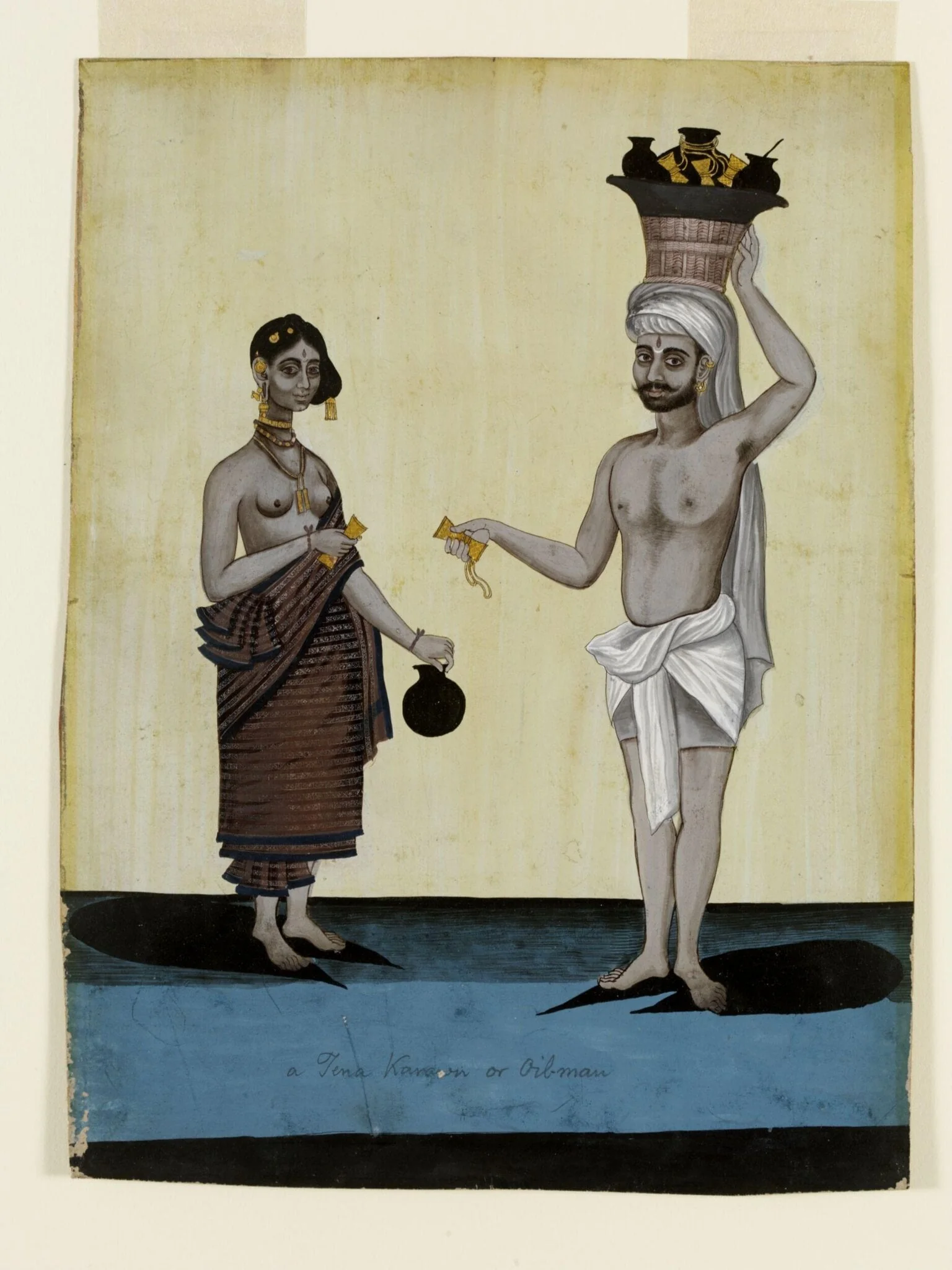 An oil-seller and his wife, detail