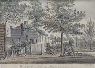 Old Tea Gardens, Bayswater Road, by Paul Sandby, watercolor, 1750