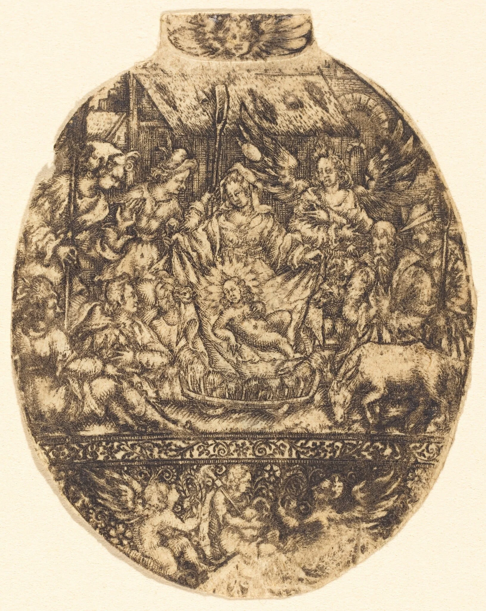 The Adoration of the Shepherds, detail