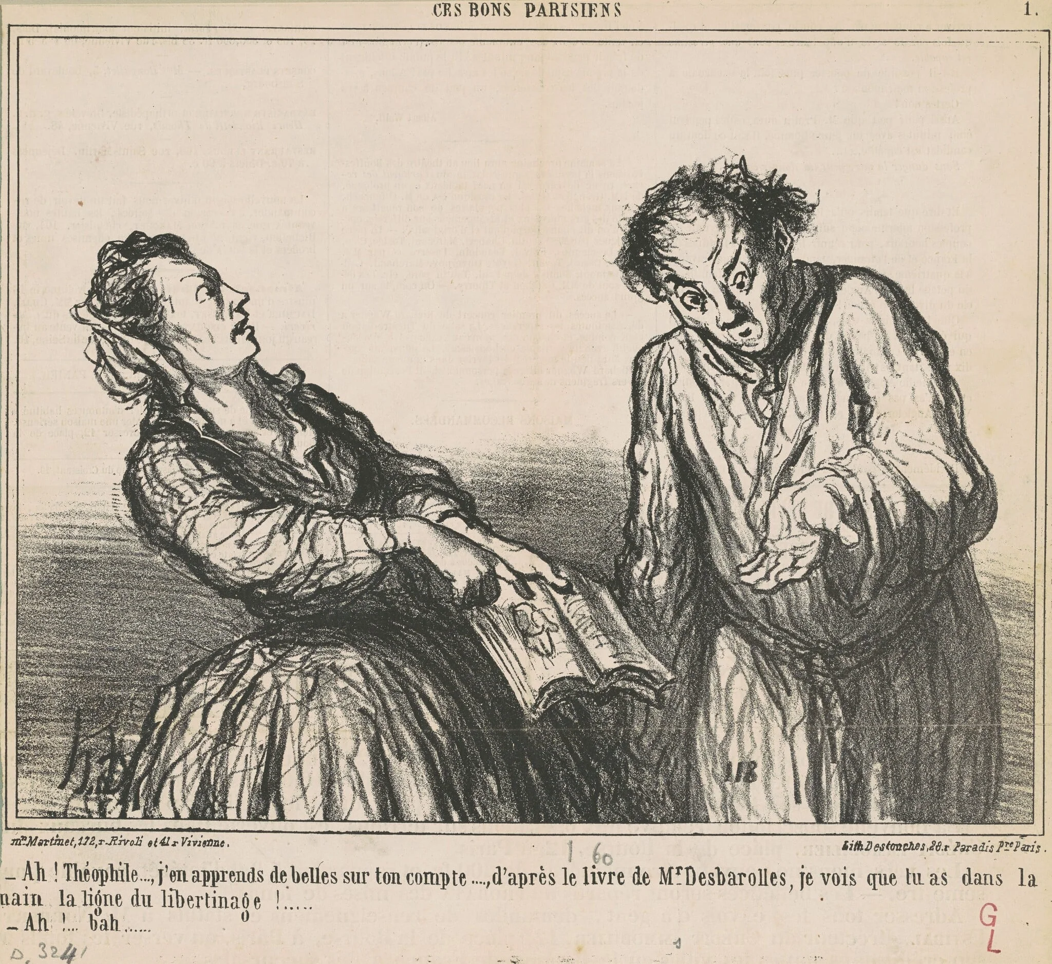 Ah! Théophile ... j'en apprends de belles ..., detail