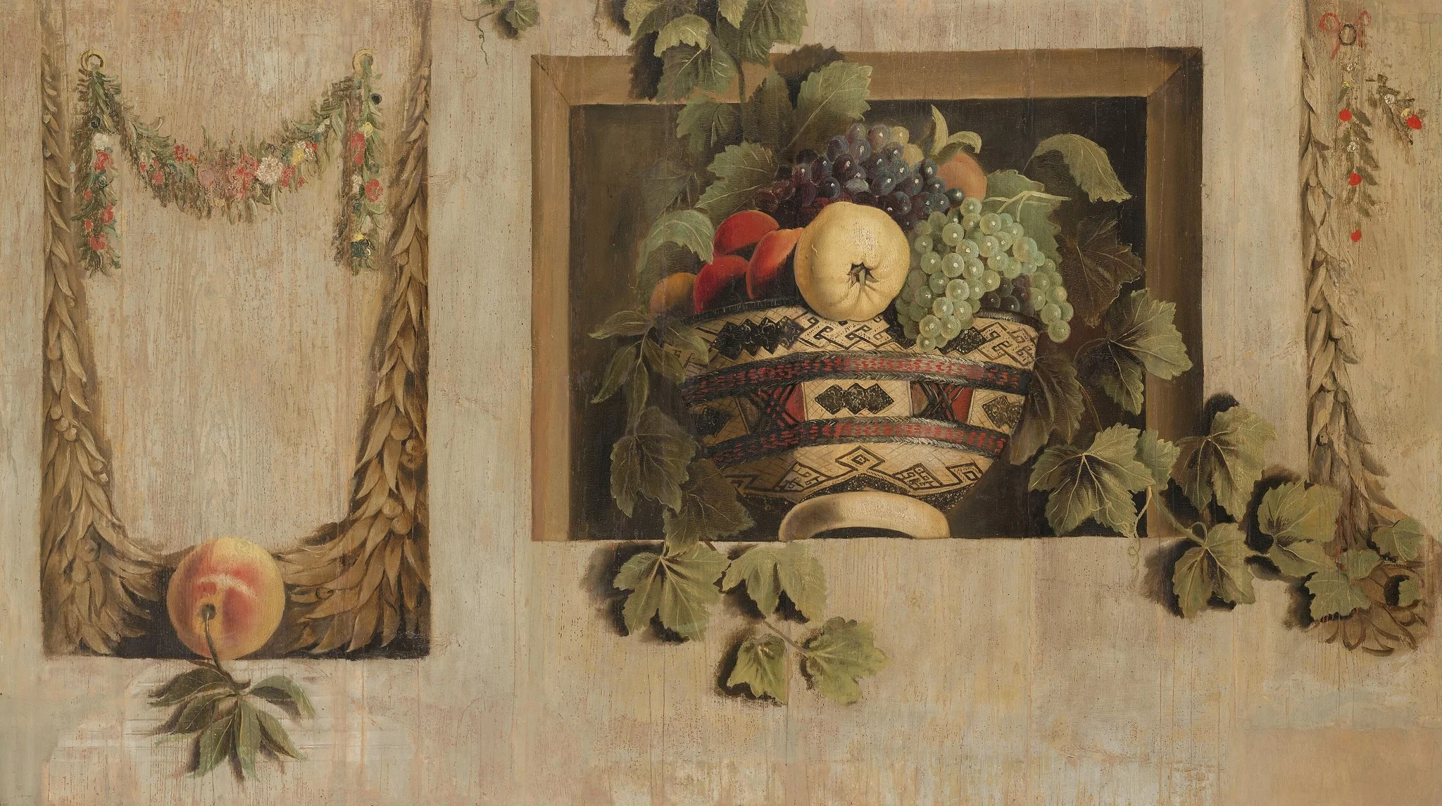 Still Life with Fruit and Flower Garlands, detail