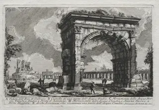 Veduta dell'Arco di Gallieno, by Giovanni Battista Piranesi, 1756