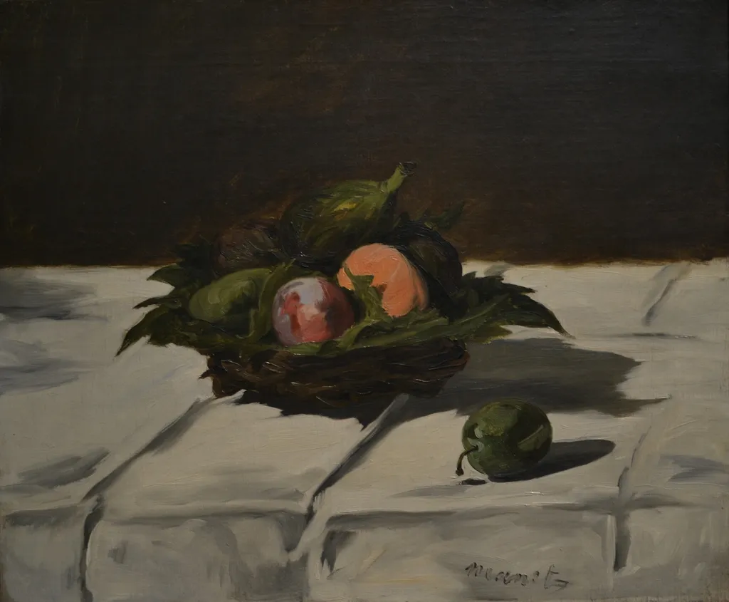 Basket of Fruit, by Edouard Manet, oil, 1864