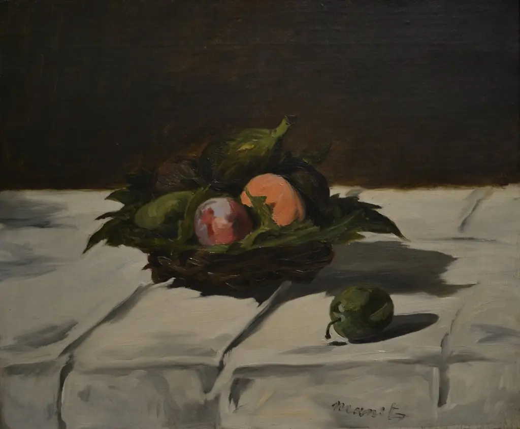Basket of Fruit, by Edouard Manet, oil, 1864