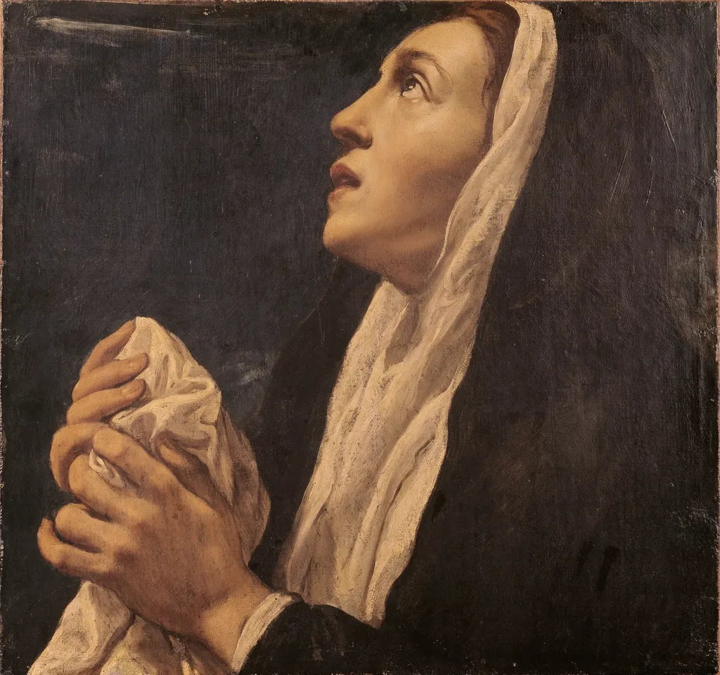 Weeping Female Saint, by Luis Tristán, oil, 1616