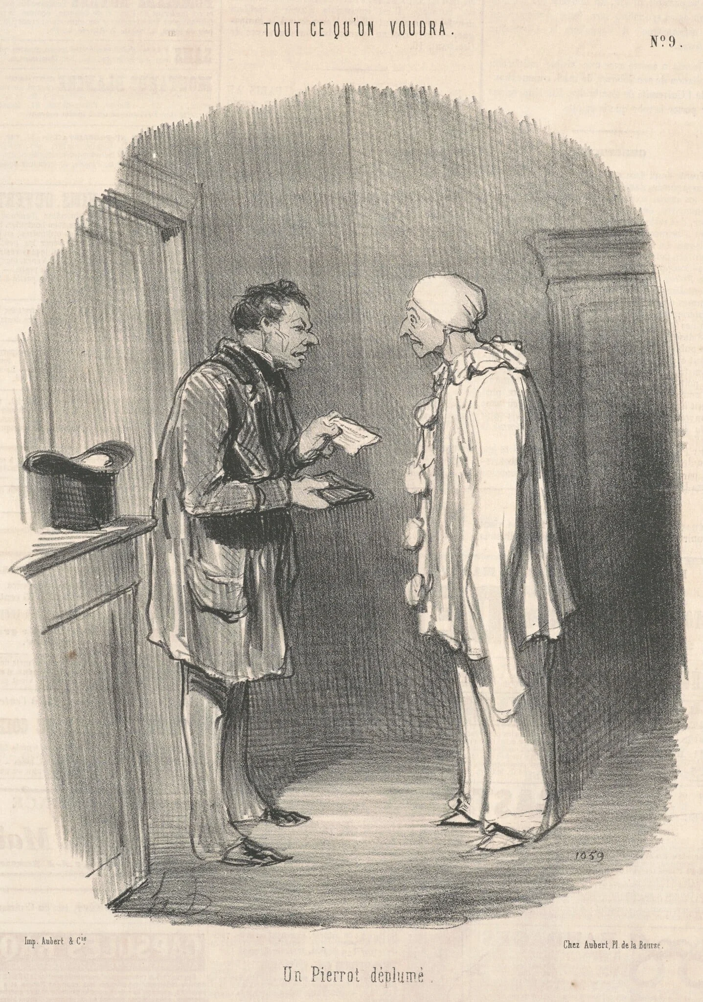 Un pierrot déplumé, detail