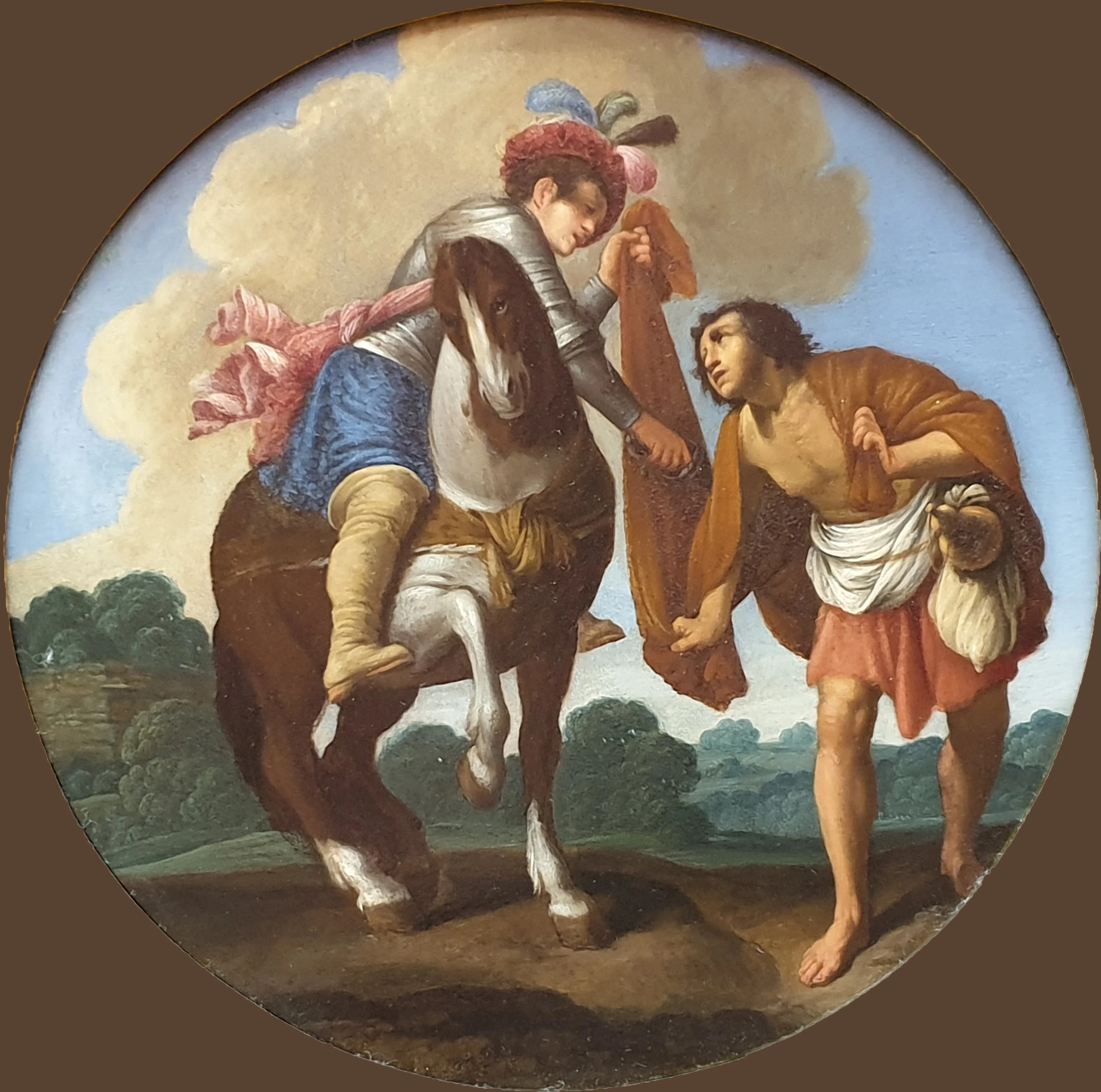 Saint Martin and the beggar, detail
