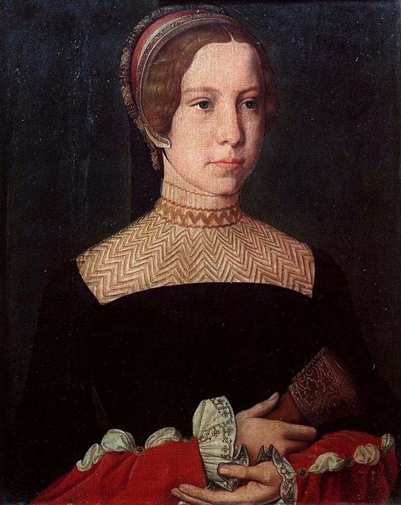 Ritratto di donna (Madeleine de la Tour d'Auvergne ?), detail