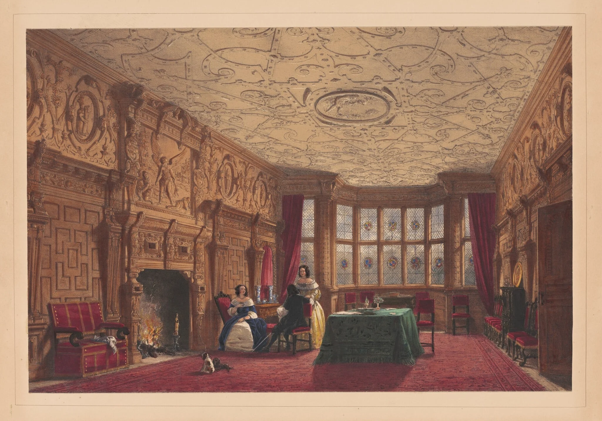 Caved Parlor, Crewe Hall, Cheshire, detail