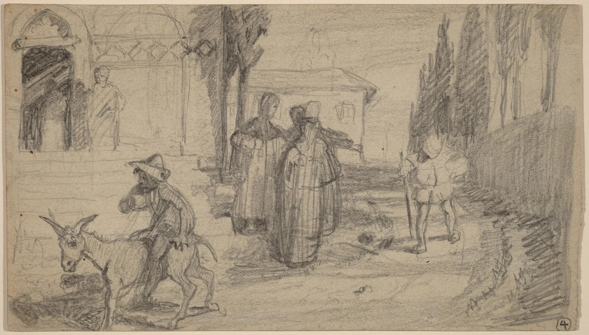 The Parable of the Miller and the Donkey, detail
