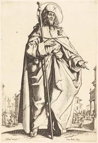 Saint James the Great, by Jacques Callot, ink, 1631