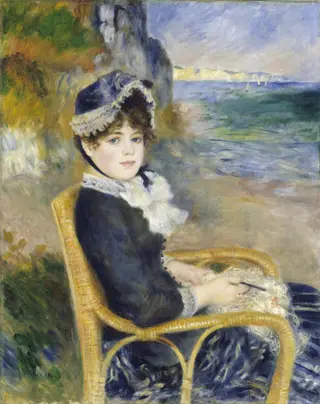 By the Seashore, by Pierre-Auguste Renoir, oil, 1892