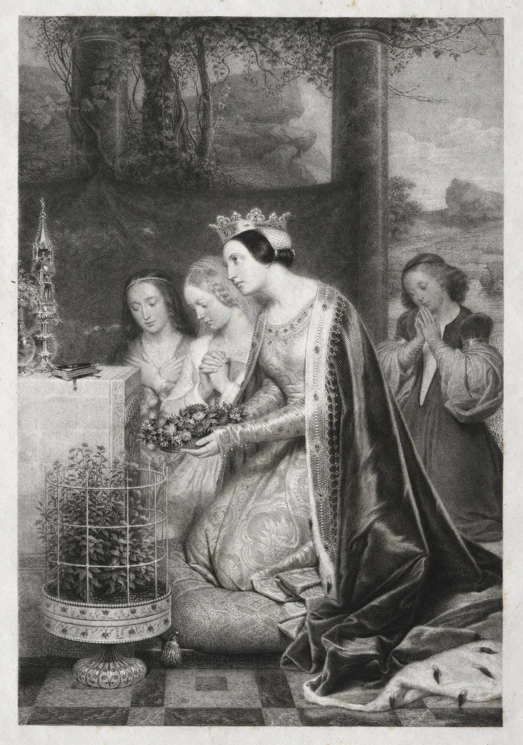 St. Amelia, Queen of Hungary, by Paolo Mercuri, 1841