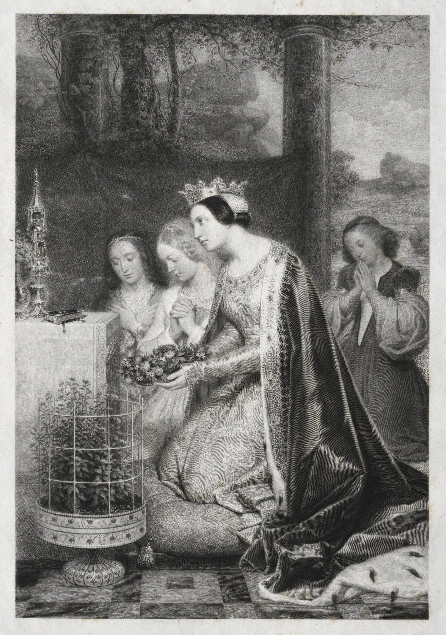 St. Amelia, Queen of Hungary, detail