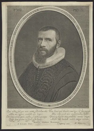 Portrait of Ludovicus de Dieu, by Suyderhoef Jonas, unspecified, 1650