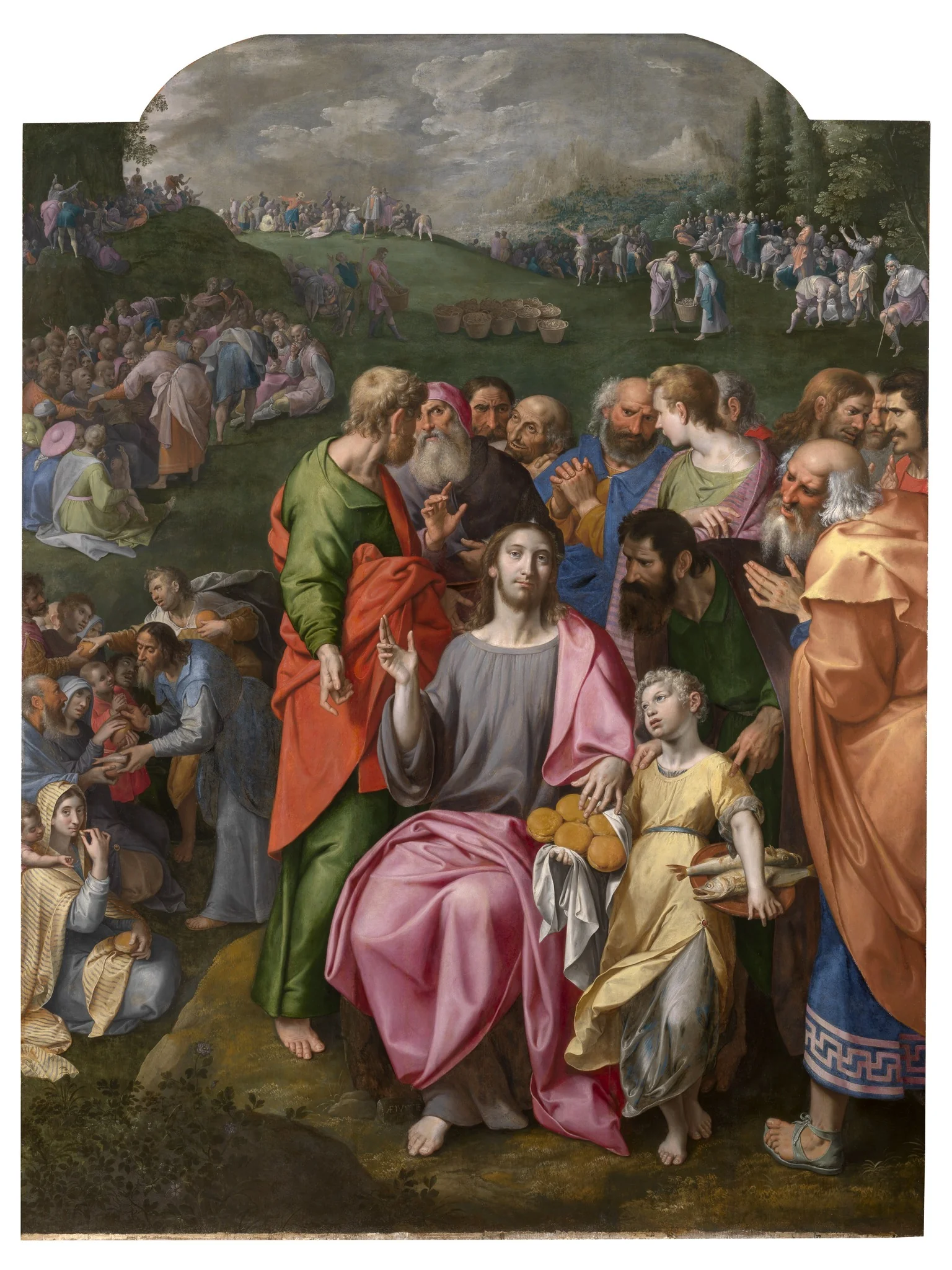 The Multiplication of Loaves and Fishes, detail