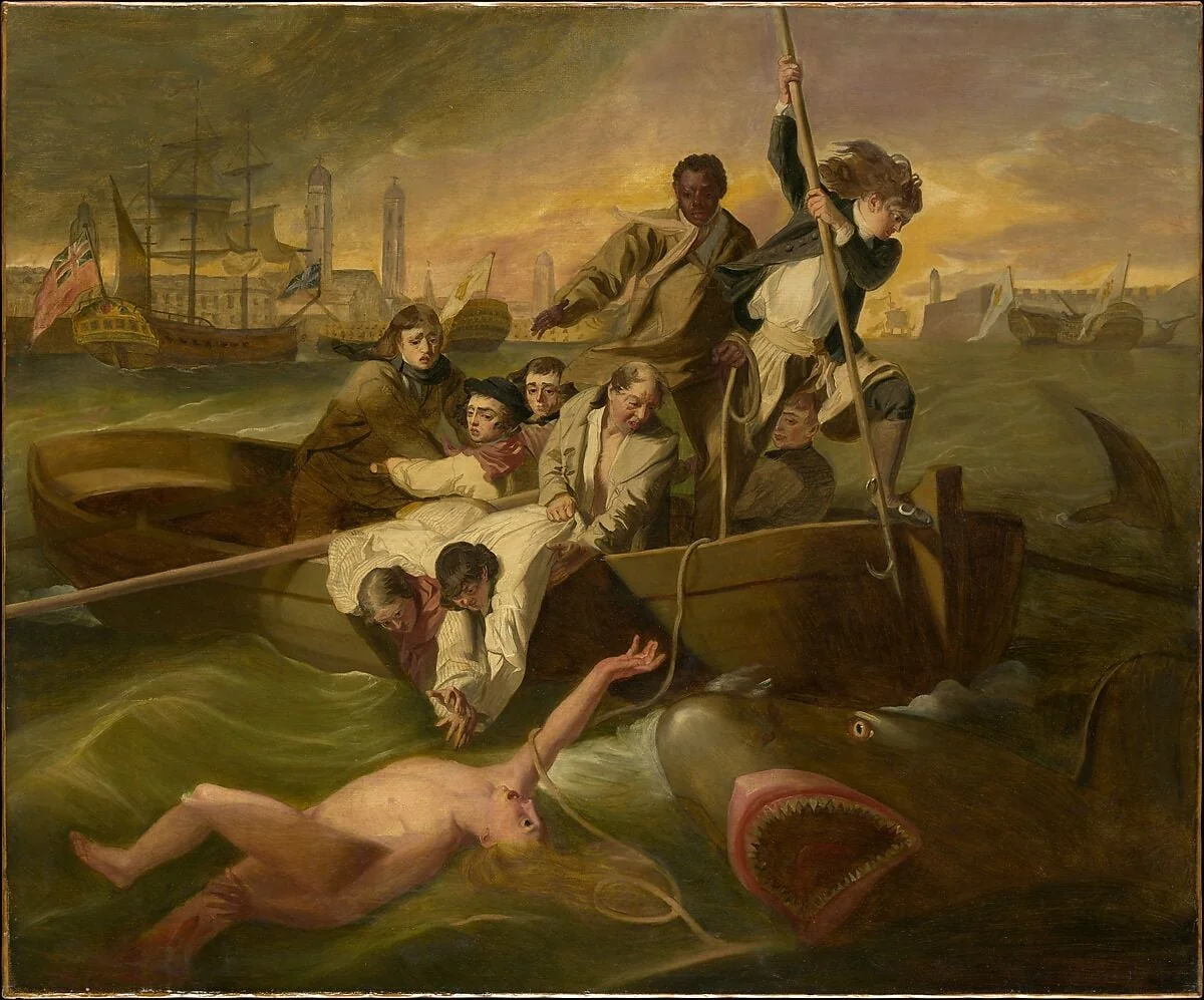 Watson and the Shark, detail