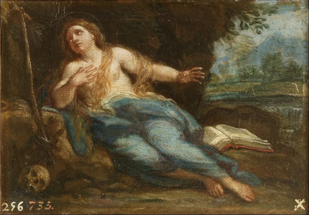 Magdalene in the desert, by Carlo Maratta, oil, 1650