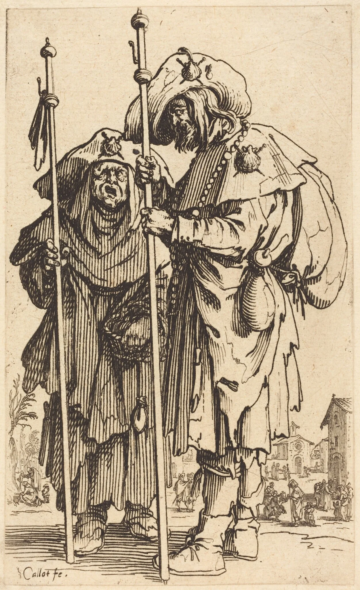 The Two Pilgrims, detail