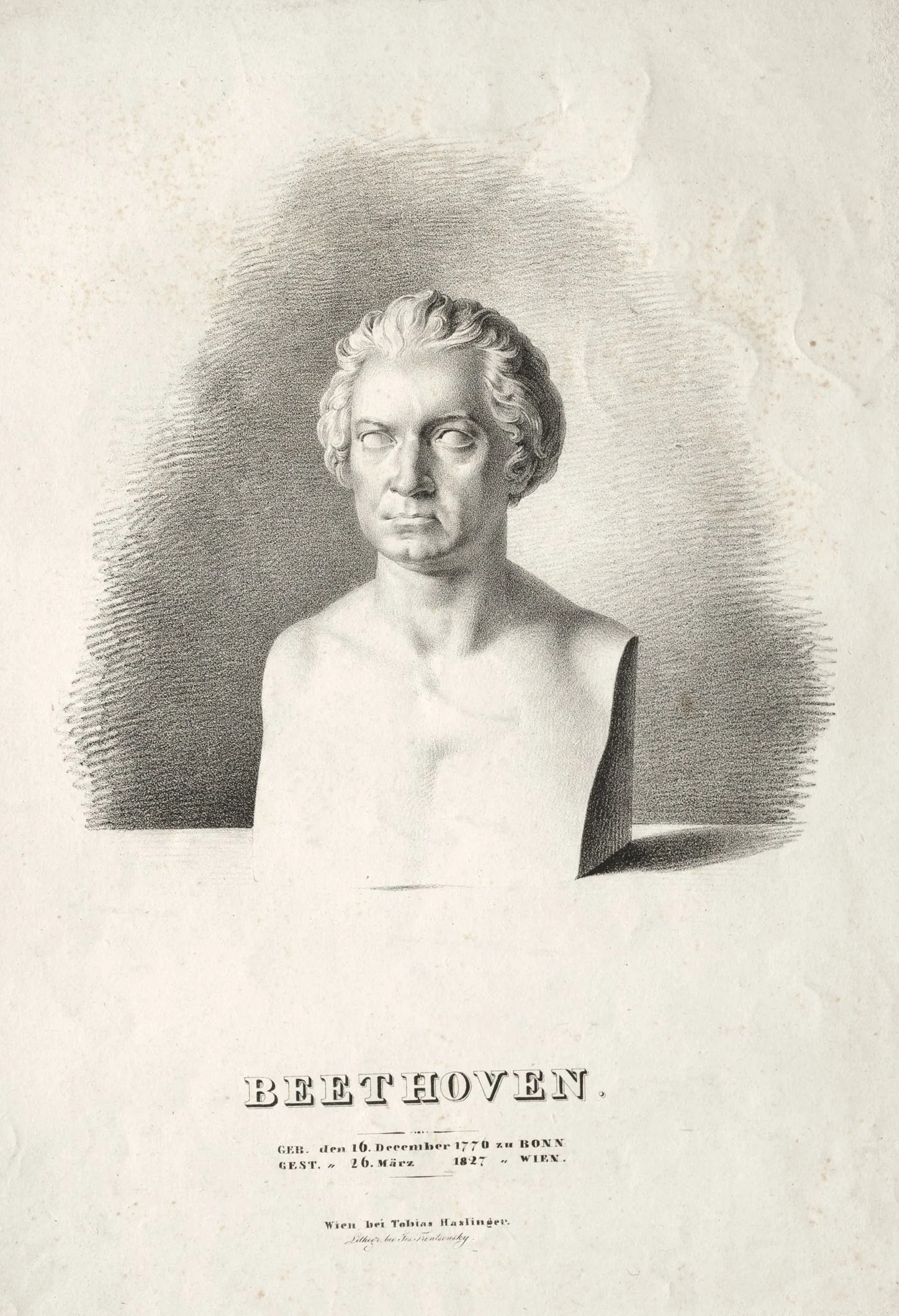 Bust of Ludwig van Beethoven, detail