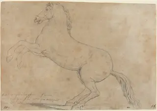 An Antique Sculpture of a Horse, by Jacques-Louis David, graphite, 1780