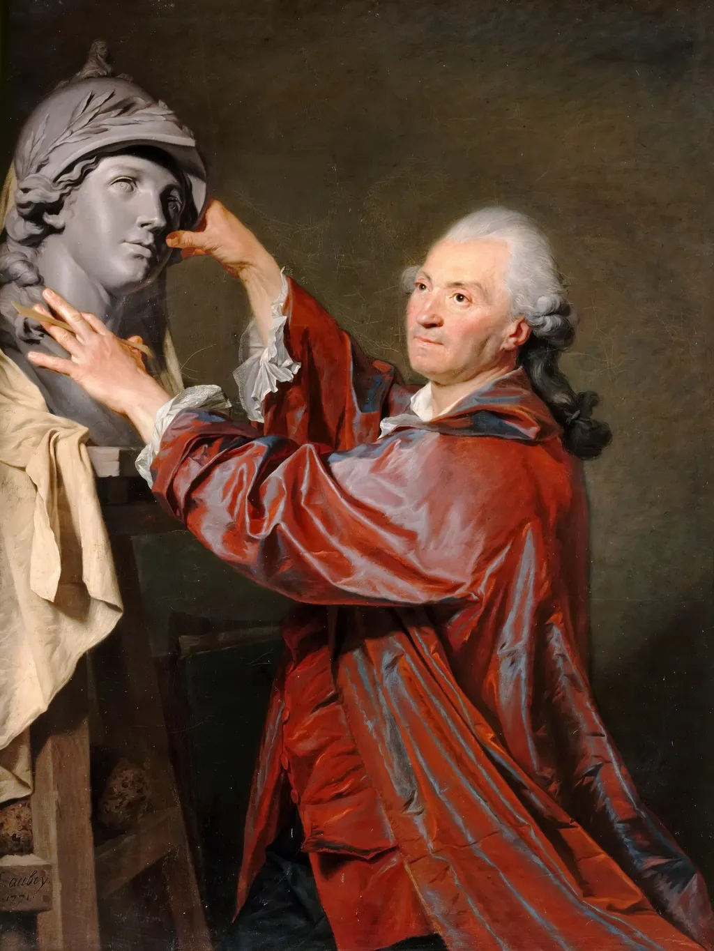 Louis-Claude Vassé, sculptor, by Étienne Aubry, oil, 1771