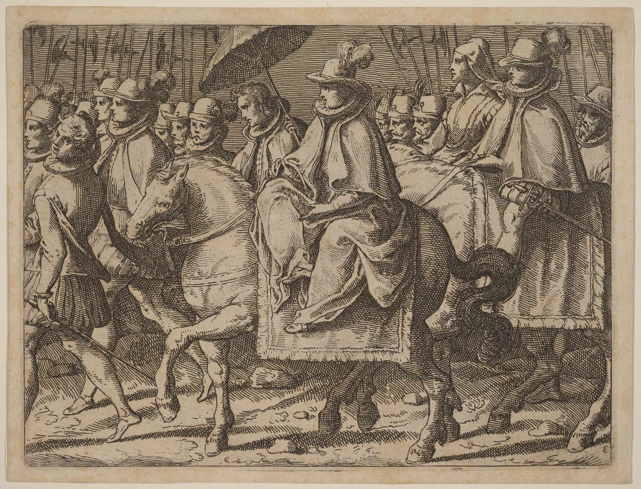 Margaret of Austria on Horseback, detail