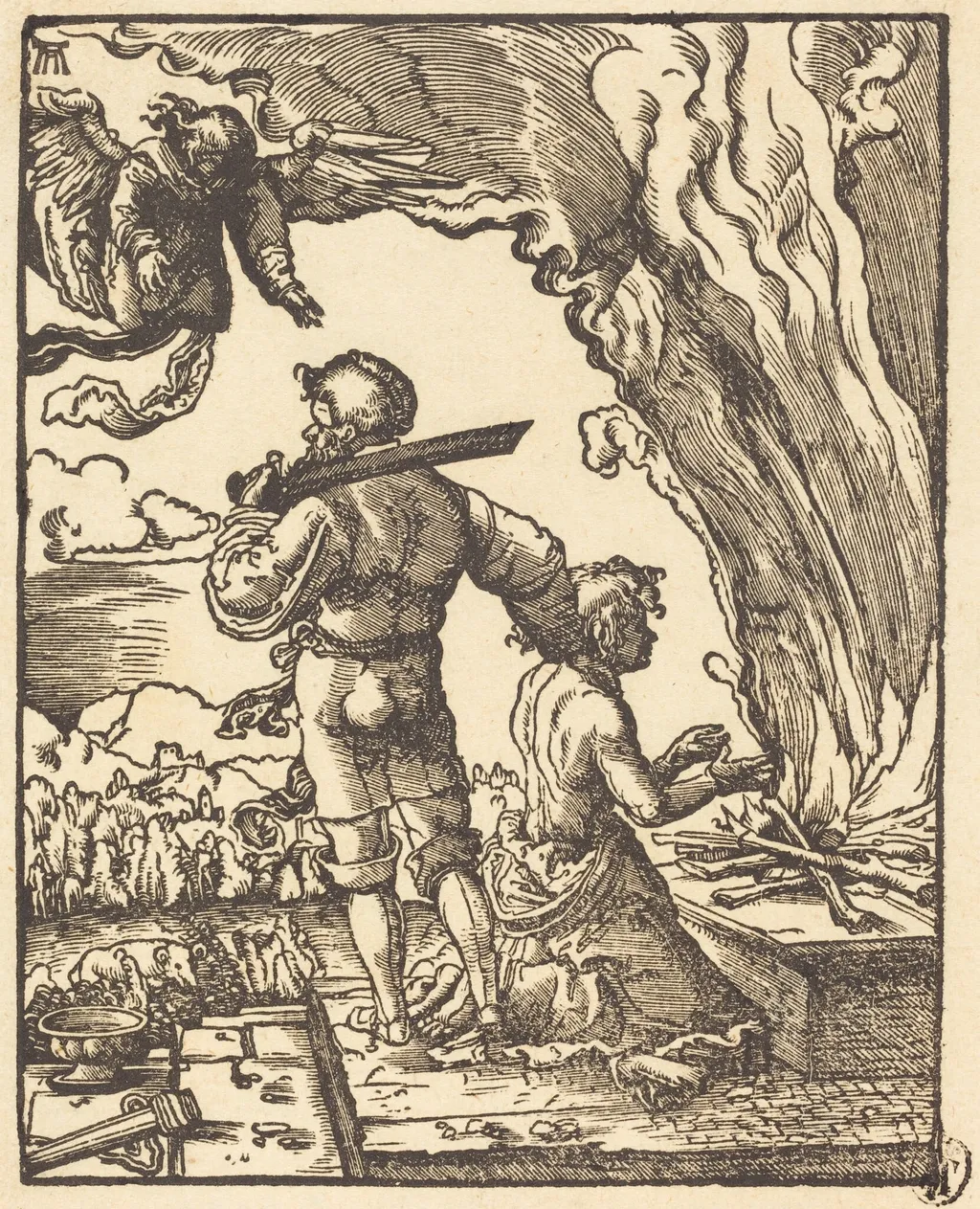 Abraham's Sacrifice, by Albrecht Altdorfer, ink, 1520