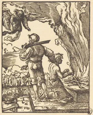 Abraham's Sacrifice, by Albrecht Altdorfer, ink, 1520