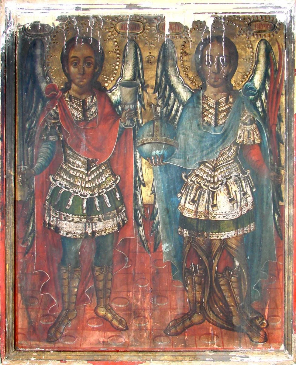 Arhanghelii Mihail și Gavriil, detail
