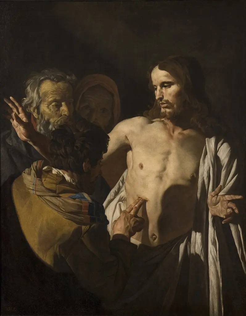 The Incredulity of Saint Thomas, by Matthias Stom, oil, 1641