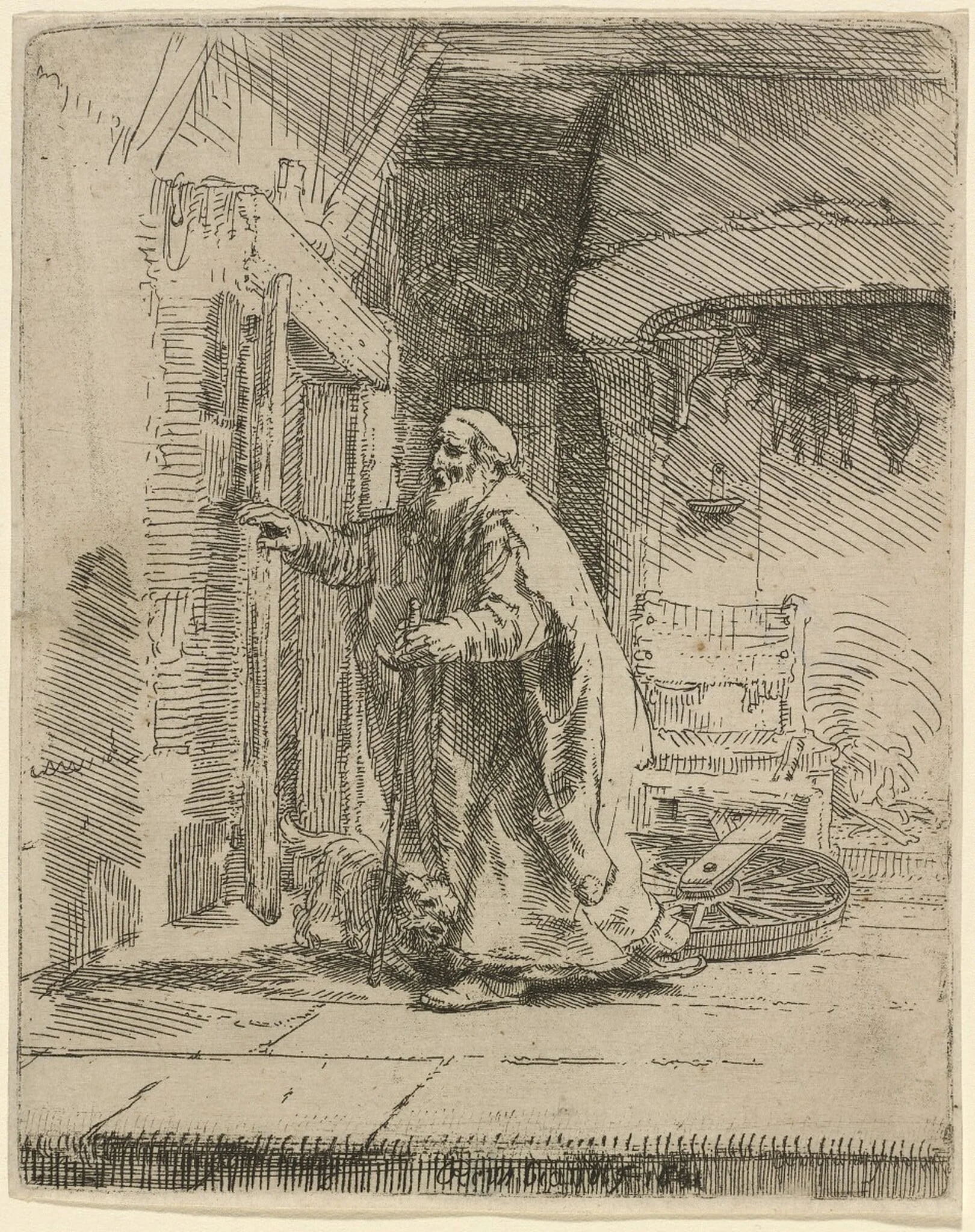 The Blindness of Tobit: the Larger Plate, detail