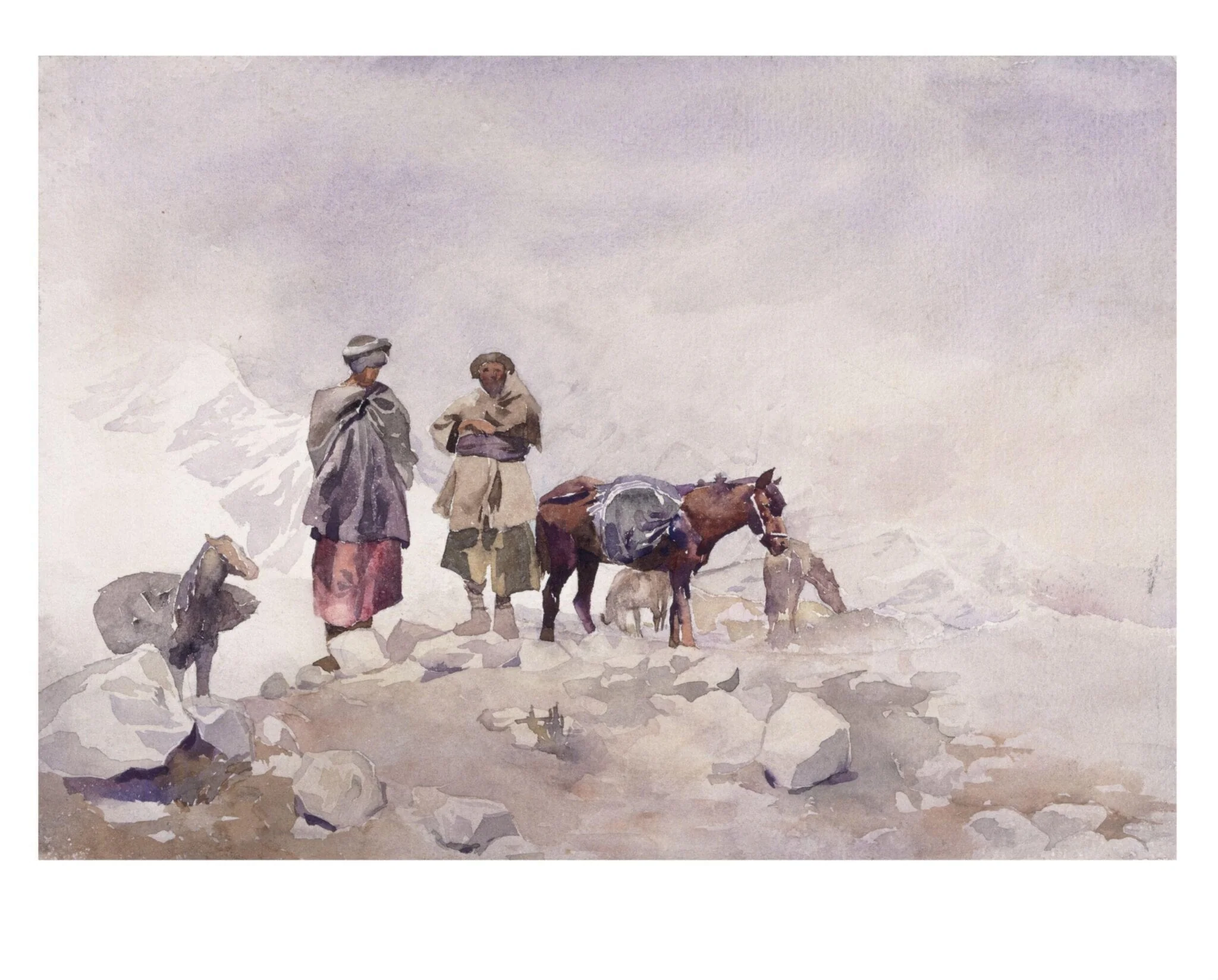 On the Road from Torshing to Rupal, Kashmir, detail