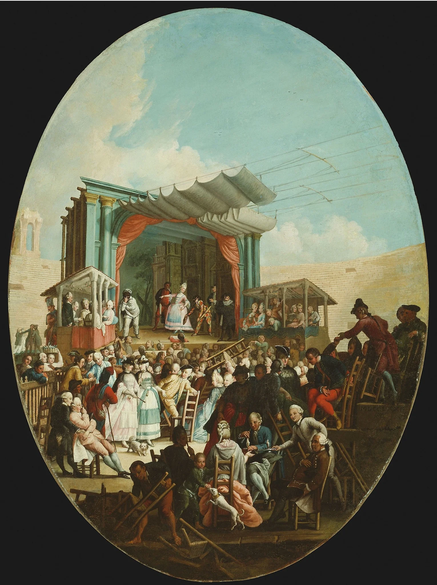 An Italian Comedy in Verona, detail