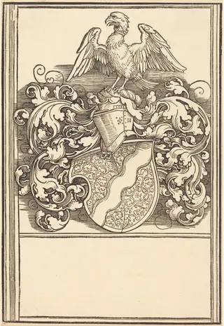 Coat of Arms of Michael Behaim, by Albrecht Dürer, ink, 1520