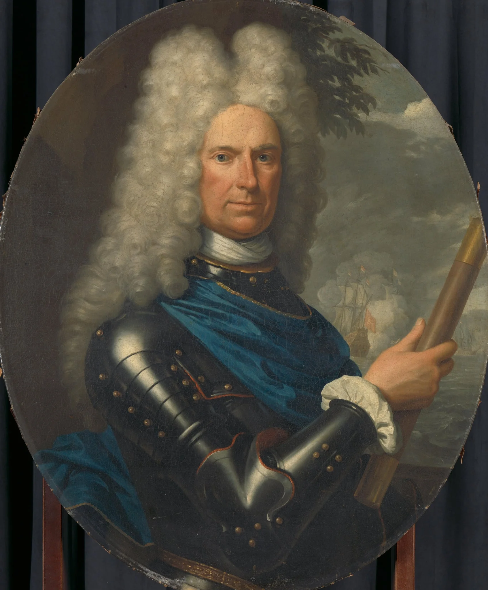 Portrait of Rear-Admiral Arent van Buren, detail