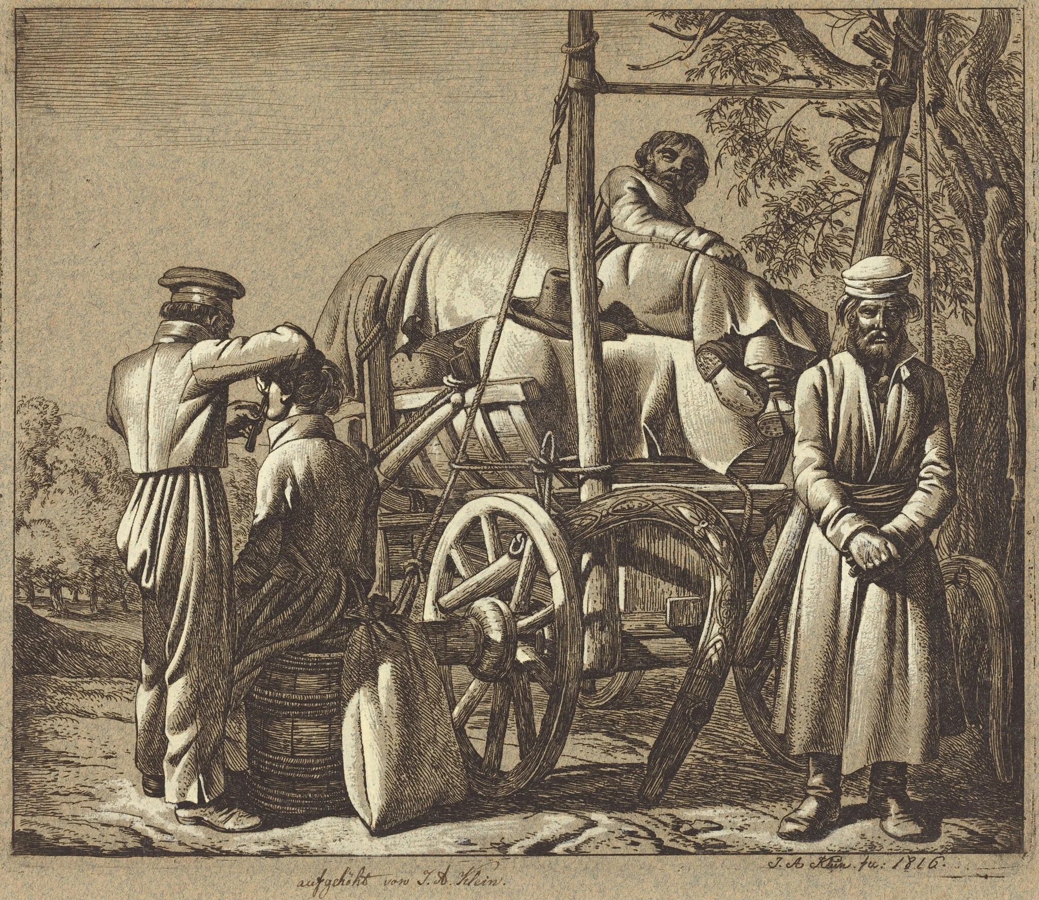 Russian Soldiers with a Barber, detail