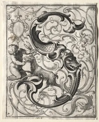 New ABC Booklet:  S, by Lucas Kilian, 1627