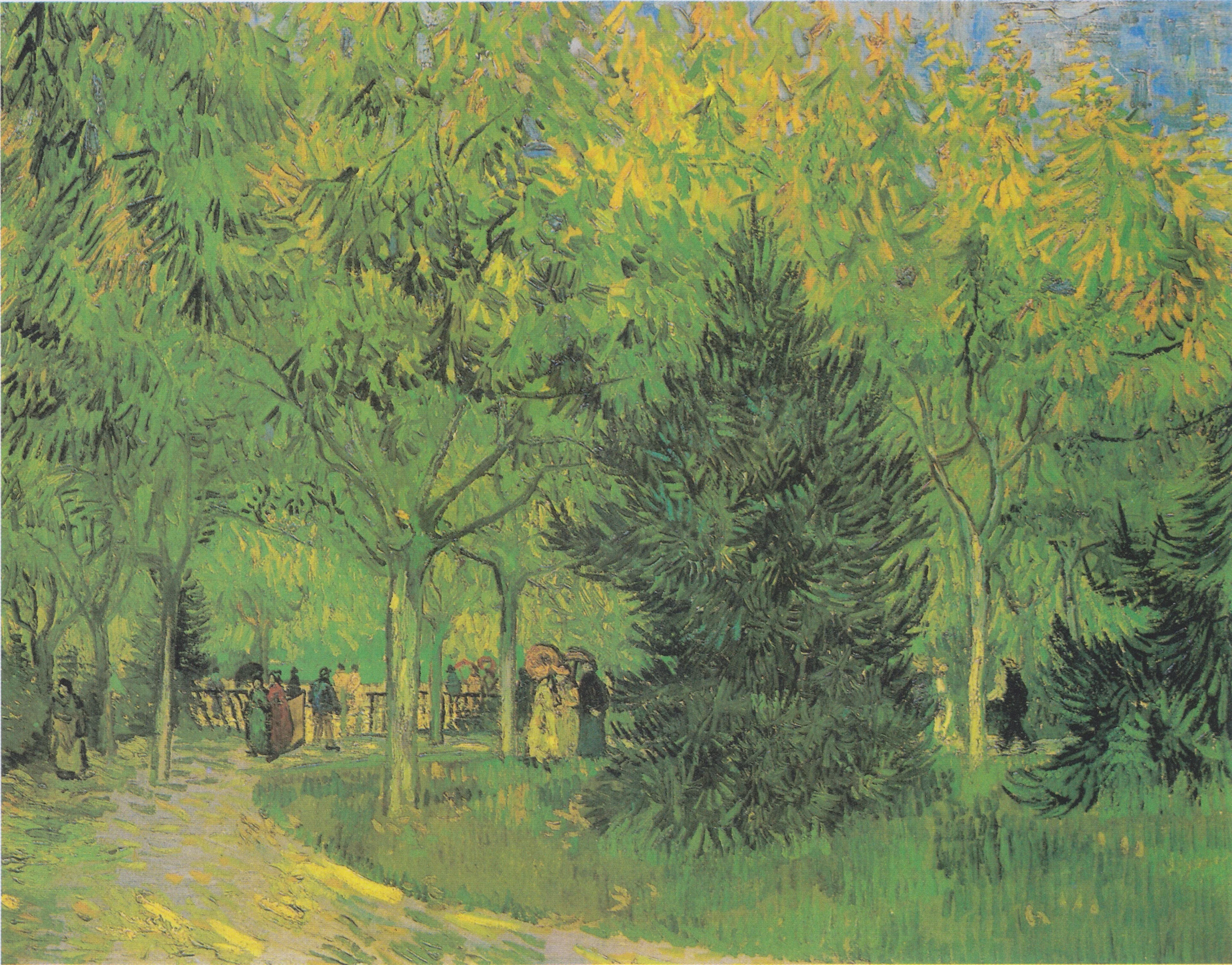 A Lane in the Public Garden at Arles, detail