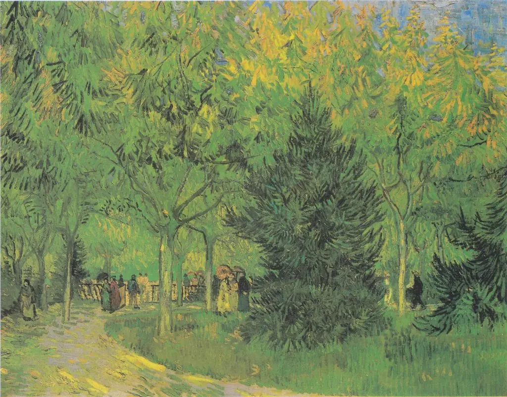 A Lane in the Public Garden at Arles, by Vincent van Gogh, oil