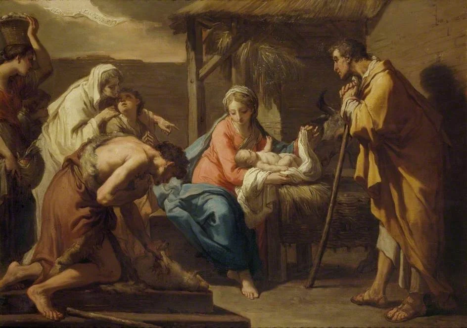 The Adoration of the Shepherds, detail
