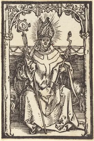 Saint Erasmus, by Albrecht Dürer, ink, 1500