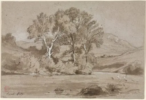 View Near Tivoli (Vue prise à Tivoli), by Jean-Achille Benouville, 1857