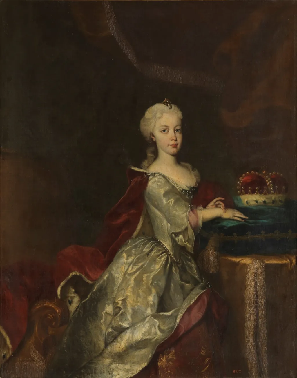 María Teresa archiduquesa de Austria, by Johann Gottfried Auerbach, oil, 1724