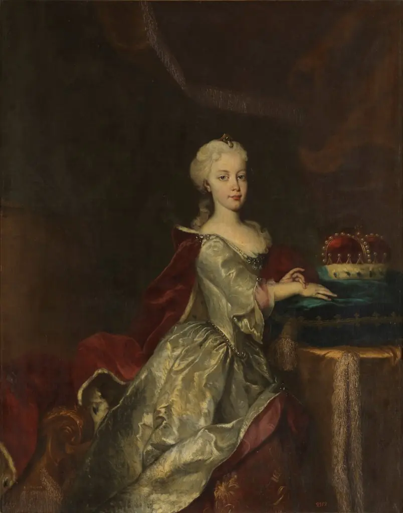 María Teresa archiduquesa de Austria, by Johann Gottfried Auerbach, oil, 1724