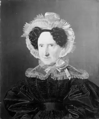 Hedevig Margrethe Thomsen, f. Jürgensen. Museumsmanden  C.J. Thomsens moder, by David Monies, oil, 1860
