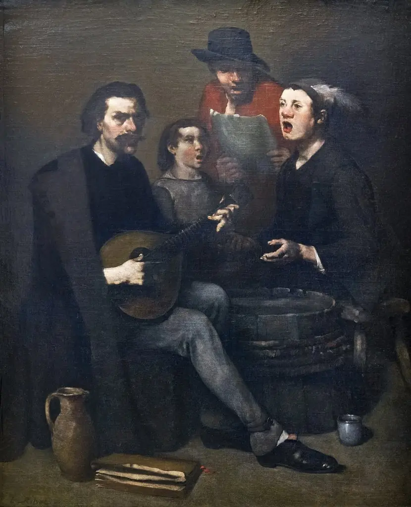 Singers, by Augustin Théodule Ribot, oil, 1865
