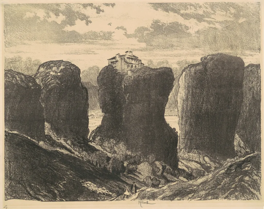 The Cliffs of the Trinity, by Joseph Pennell, ink, 1913