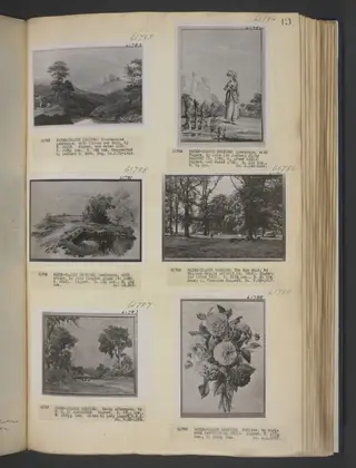 The Elm Walk.  A Wooded Park, by William Grylls Addison, watercolor, 1880